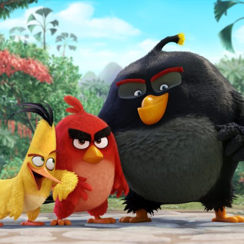 Chuck (Josh Gad), Red (Jason Sudeikis), Bomb (Danny McBride) in Columbia Pictures and Rovio's ANGRY BIRDS.
