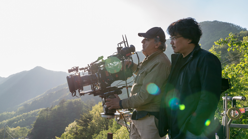Director Bong Joon Ho & Cinematographer Darius Khondji behind the scenes in OKJA